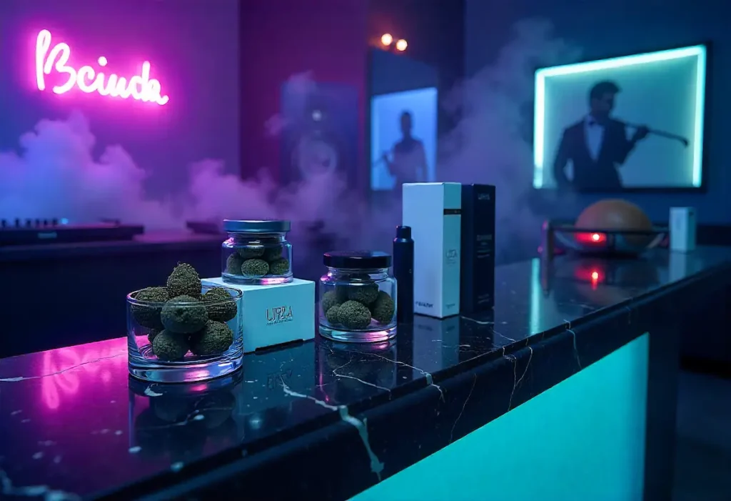 Productos de la hierba en los clubes de Ibiza